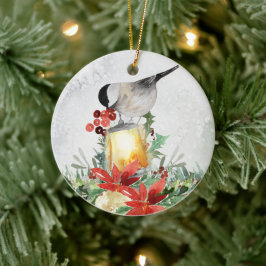 Cerâmica Frango de Cadeado e Ornamento Cerâmico Lanterna
