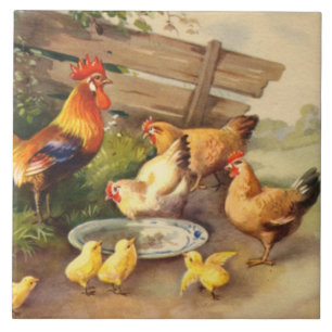 Cerâmica Galo de galinha e azulejo de galinha