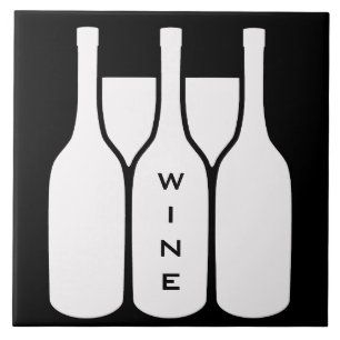 Cerâmica Garrafas de vinho e Óculos Design Azulejo cerâmico