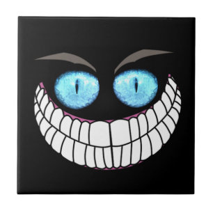 Cerâmica Gato de Cheshire - azulejo dos olhos azuis