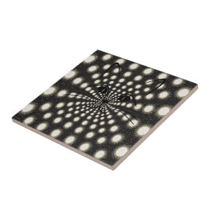 Cerâmica Gatos circulares brancos e pretos de Azulejo cerâ