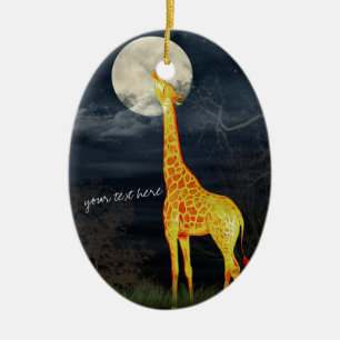 Cerâmica Girafa e Lua   Desdecoração de ornamento personali