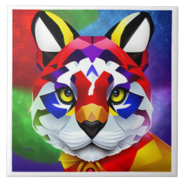 Cerâmica Grande azulejo branco do Gato de Alexander