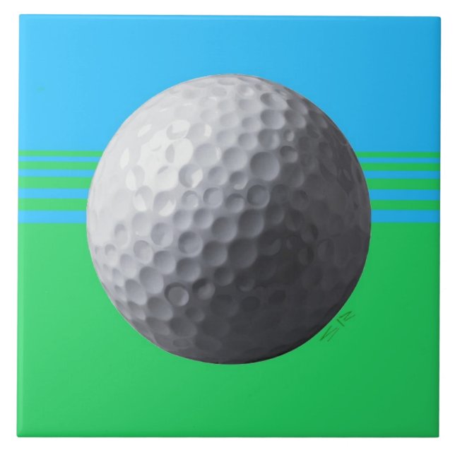 Cerâmica Grande azulejo de Golf Ball (Frente)