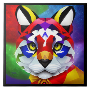 Cerâmica Grande azulejo preto do Gato de Alexander