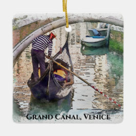 Cerâmica Grande Canal, Veneza, Itália - Ornamento de Design