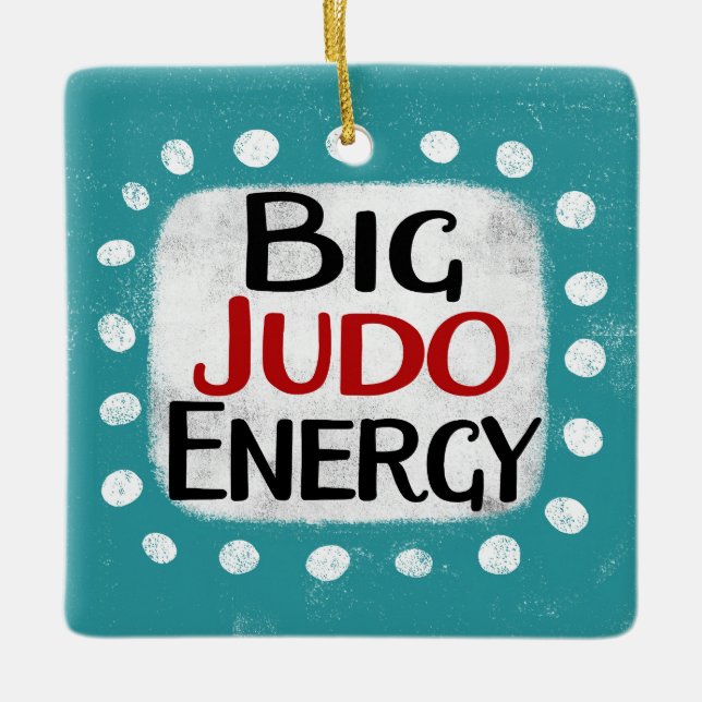 Cerâmica Grande Ornamento de Energia Judo (Frente)