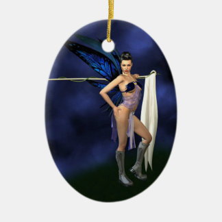 Cerâmica Guarda de cor - ornamento oval (se personalize!)