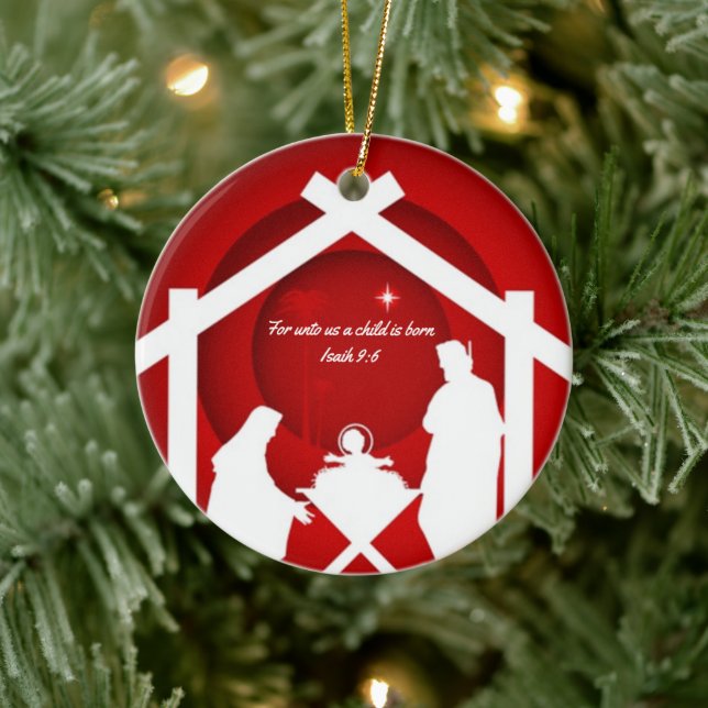 Cerâmica Guardar o Ornamento da Bíblia de Natal (Árvore)