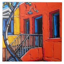 Cerâmica "Harmonia vermelha, o azulejo do bairro de Tucson"