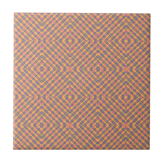 Cerâmica Impressão de padrão étnico Azulejo cerâmico (Frente)
