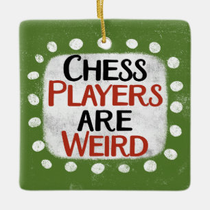 Cerâmica Jogadores De Xadrez São Ornamento Estranho