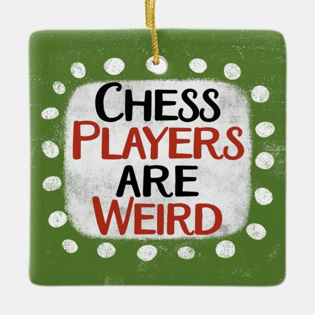 Cerâmica Jogadores De Xadrez São Ornamento Estranho (Frente)