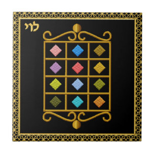 Cerâmica Judaica 12 tribos de azulejo de Israel - Levi