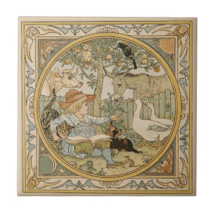 Cerâmica Leitura de Azulejo cerâmico divertido