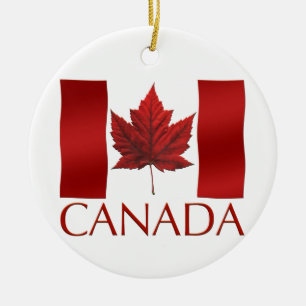 Cerâmica Lembranças do ornamento da bandeira de Canadá &
