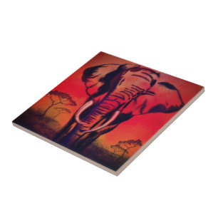 Cerâmica Líder de Elefante - Azulejo Cerâmico - Pintura