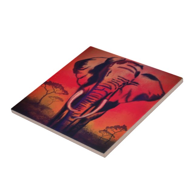 Cerâmica Líder de Elefante - Azulejo Cerâmico - Pintura (Lateral)