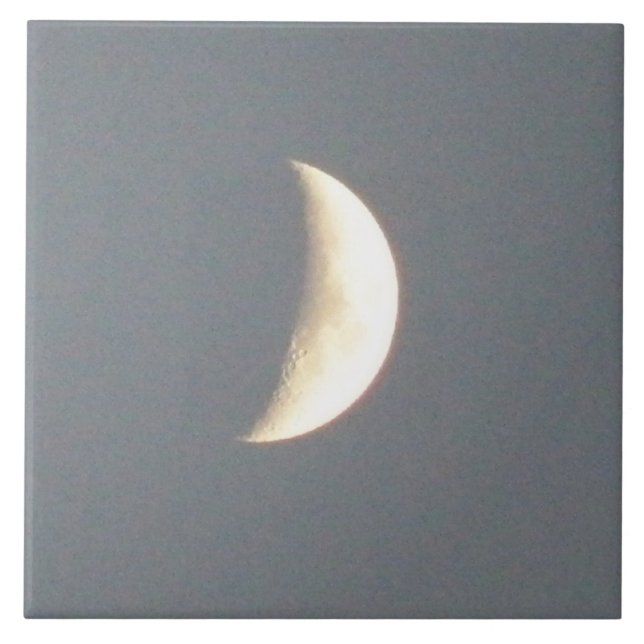 Cerâmica Linda Lua Crescente de Cerveja no Azulejo de Suco (Frente)