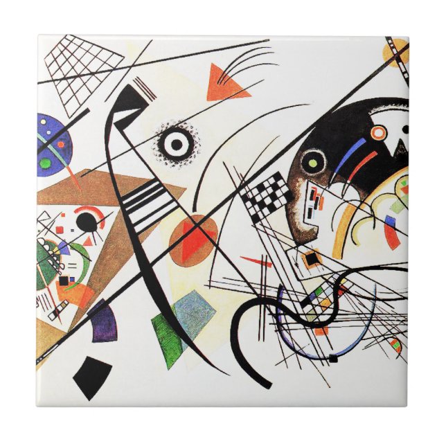 Cerâmica Linha azulejo de Kandinsky Tranverse (Frente)