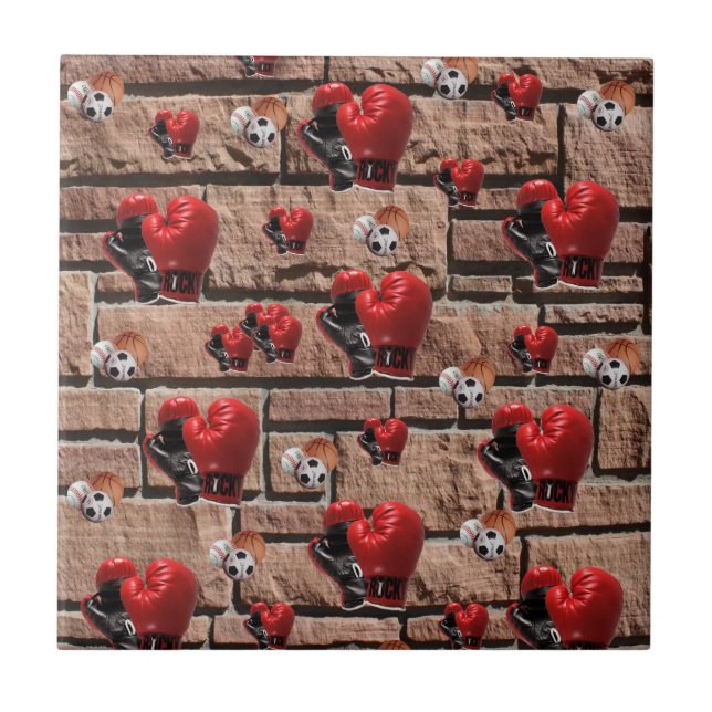 Cerâmica Luvas para boxing de Azulejo cerâmico (Frente)
