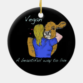 Cerâmica Maneira bonita do Vegan A de viver ornamento