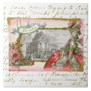 Cerâmica Marie Antoinette no azulejo da arte da colagem de
