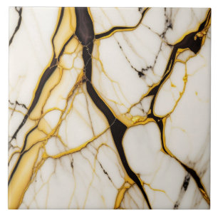 Cerâmica Mármore branco com Azulejo cerâmico de veias Doura