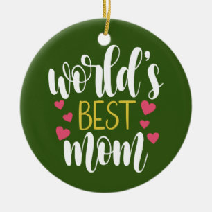 Cerâmica Melhor Dia de as mães da Mãe do Mundo  Ornamento