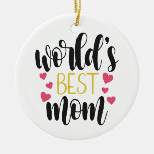 Cerâmica Melhor Dia de as mães da Mãe do Mundo  Ornamento