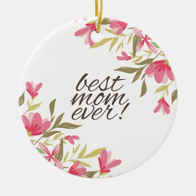 Cerâmica Melhor Dia de as mães Da Mãe | Ornamento (Frente)