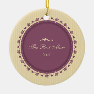 Cerâmica Melhor Dia de as mães Vintage da Mãe   Ornamento