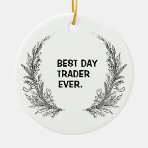 Cerâmica Melhor Ornamento de Natal para Trader de Dia