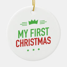 Meu Primeiro Ornamento Cerâmico de Natal