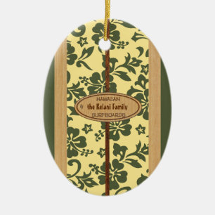 Cerâmica Mokuleia - Ornamento Personalizável da Placa de S