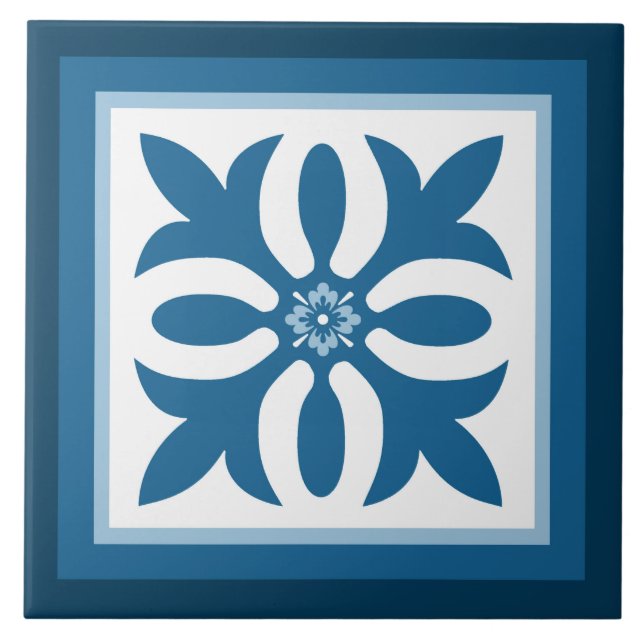 Cerâmica Moody blues - padrão de cores azulejo (Frente)