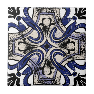 Cerâmica Motivo Ornado de Azulejo Mediterrâneo