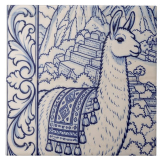Cerâmica Mural de Azulejo Machu Picchu 3 de 6 Meio Esquerdo