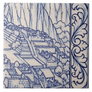 Cerâmica Mural de Azulejo Machu Picchu 4 de 6 Meio Direito