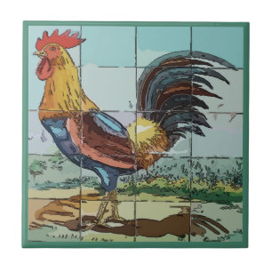 Cerâmica Mural do Azulejo de galo