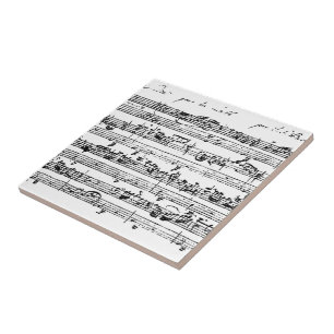 Cerâmica Música pelo azulejo de Bach