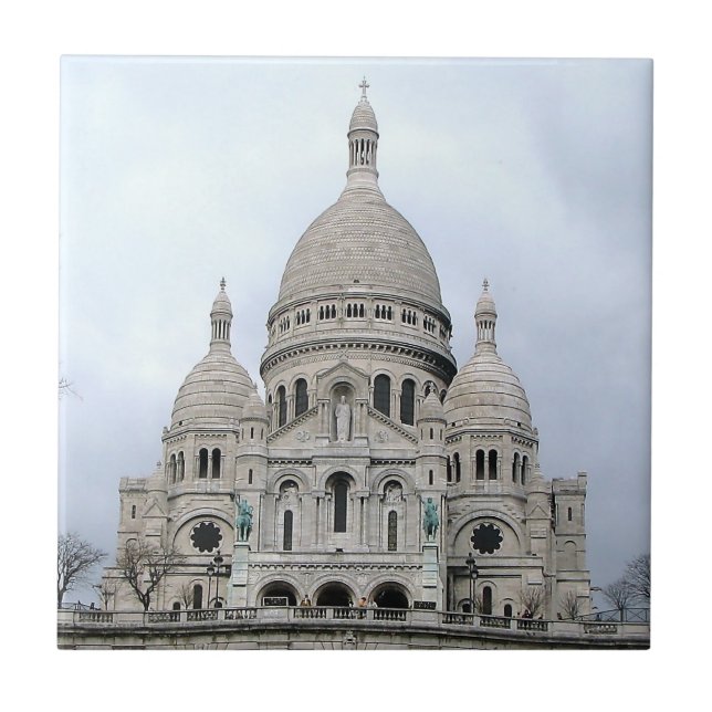 Cerâmica Na moda Azulejo com fotografia de Sacre Coeur de P (Frente)