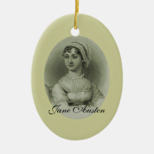 Cerâmica Não há nenhum encanto. Ornamento de Jane Austen
