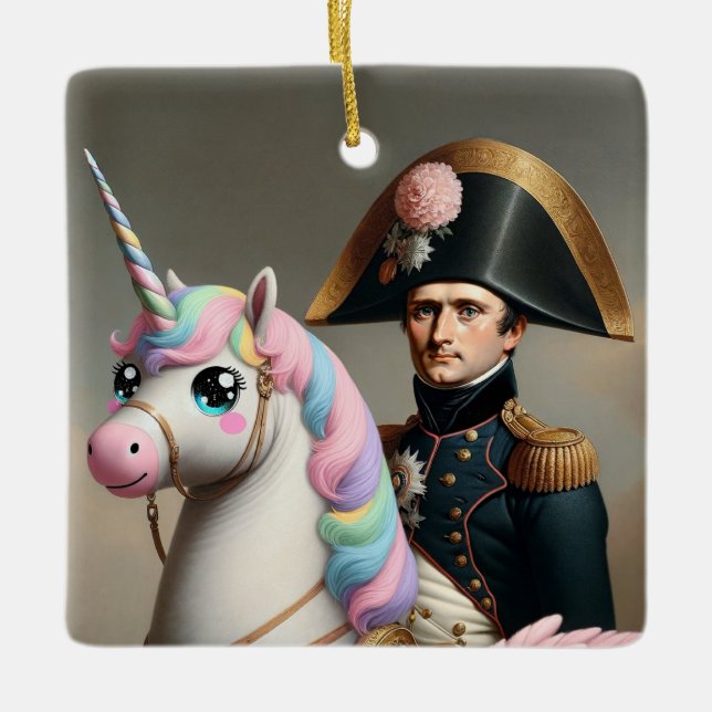 Cerâmica Napoleão e Ornamento Unicórnio de Kawaii (Frente)