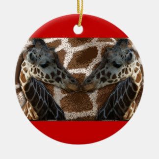 CERÂMICA NARIZ DOS GIRAFAS AO NATAL DO ORNAMENTO DE NARIZ