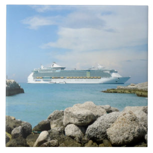 Cerâmica Navio de cruzeiros no azulejo de CocoCay