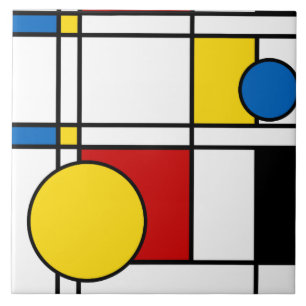Cerâmica NeoPlasticismo N.o 4 Azulejo de arte