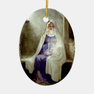 Cerâmica Noite santamente Madonna de O & ornamento da