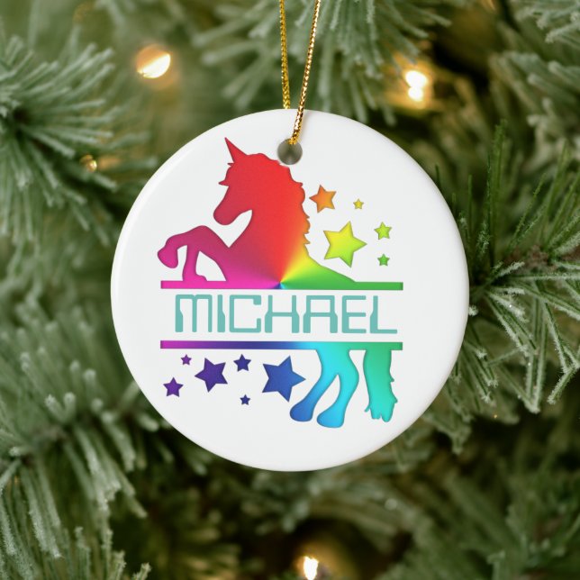 Cerâmica Nome Personalizado Ornamento de Árvore de Natal Un (Árvore)
