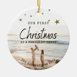 Cerâmica Nosso primeiro ornamento cerâmico de Natal